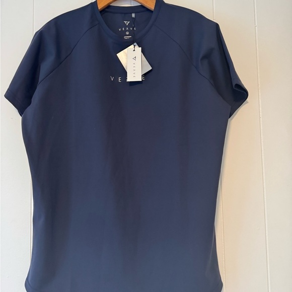 Modern Blue Short Sleeve Tee with Relaxed Fit - Picture 7 of 9